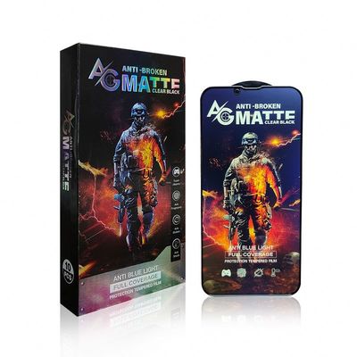18D Airbag Full Glue 2.5D Glass Screen Protector Anti Blue Purple Light Screen Protector For IPhone Samsung