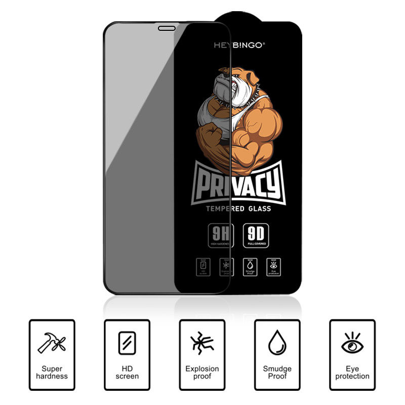 9H Phone Tempered Glass Privacy Anti Shock Anti Explosion