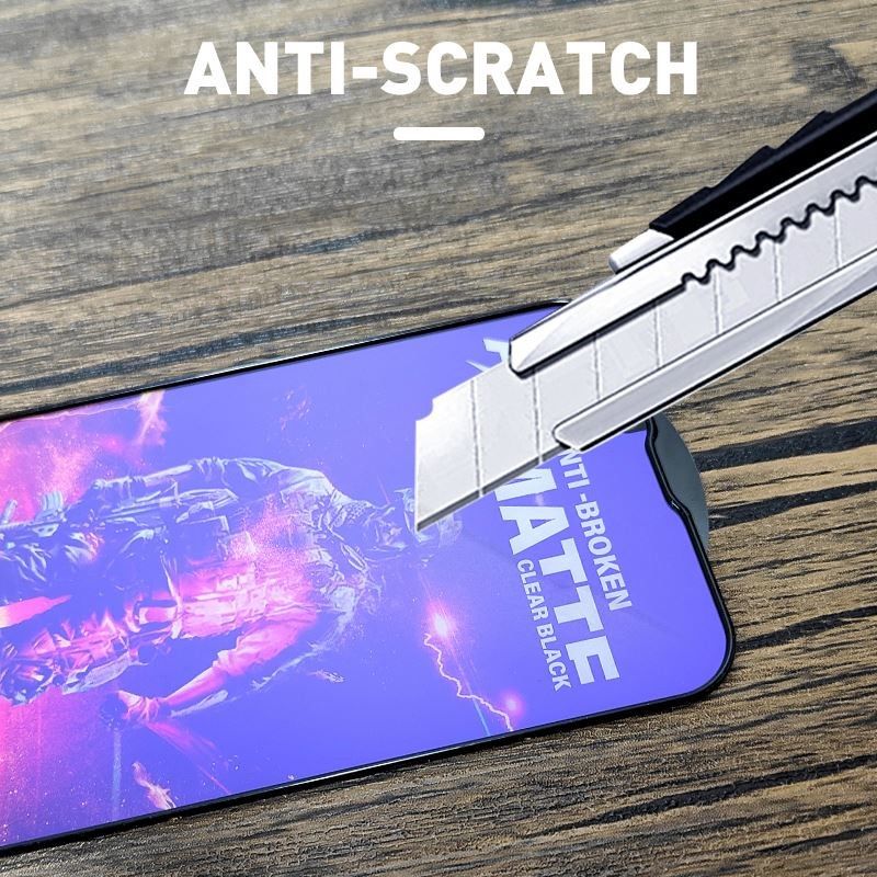 18D Airbag Full Glue 2.5D Glass Screen Protector Anti Blue Purple Light Screen Protector For IPhone Samsung